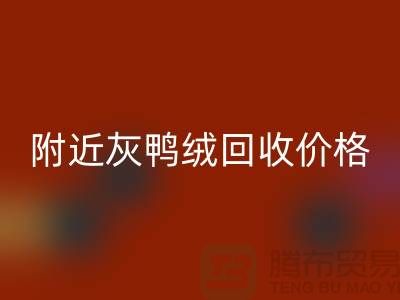 附近灰鴨絨回收價格多少錢一公斤？##上海騰布貿(mào)易