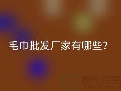 竹纖維毛巾批發廠家有哪些?