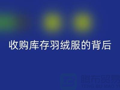 收購(gòu)庫(kù)存羽絨服的背后隱藏著巨大的商機(jī)-二手羽絨服回收市場(chǎng)